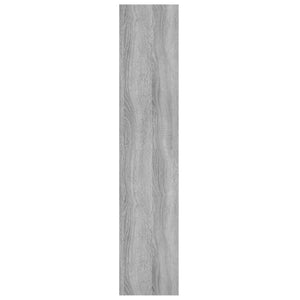 vidaXL Wall Shelf Grey Sonoma 90x16x78 cm Engineered Wood