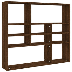 vidaXL Wall Shelf Brown Oak 90x16x78 cm Engineered Wood