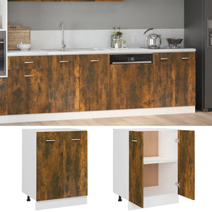 vidaXL Bottom Cabinet Smoked Oak 60x46x81.5 cm Engineered Wood