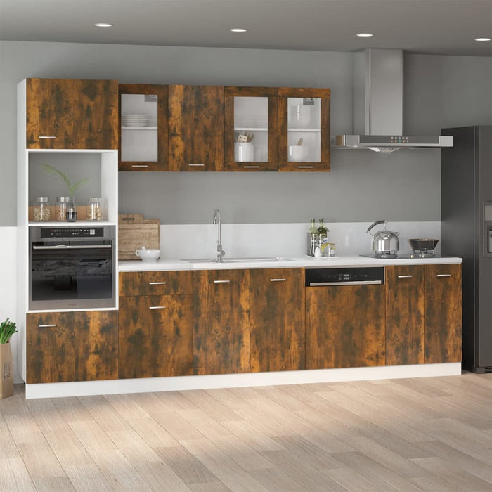 vidaXL Bottom Cabinet Smoked Oak 60x46x81.5 cm Engineered Wood