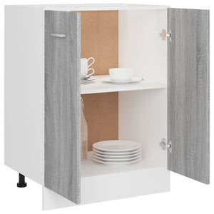 vidaXL Bottom Cabinet Grey Sonoma 60x46x81.5 cm Engineered Wood