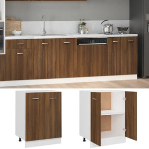 vidaXL Bottom Cabinet Brown Oak 60x46x81.5 cm Engineered Wood