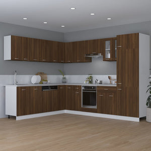 vidaXL Hanging Cabinet Brown Oak 80x31x60 cm Engineered Wood