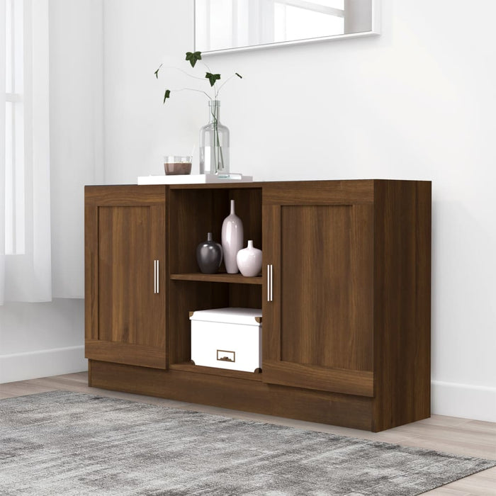 vidaXL Sideboard Brown Oak 120x30.5x70 cm Engineered Wood