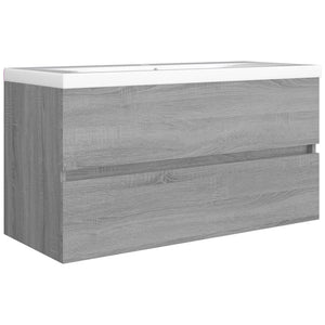 vidaXL Sink Cabinet Grey Sonoma 90x38.5x45 cm Engineered Wood