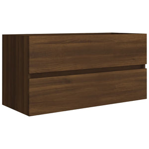 vidaXL Sink Cabinet Brown Oak 90x38.5x45 cm Engineered Wood