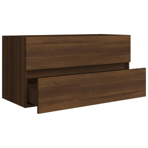 vidaXL Sink Cabinet Brown Oak 90x38.5x45 cm Engineered Wood