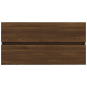 vidaXL Sink Cabinet Brown Oak 90x38.5x45 cm Engineered Wood