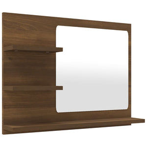 vidaXL Bathroom Mirror Brown Oak 60x10.5x45 cm Engineered Wood