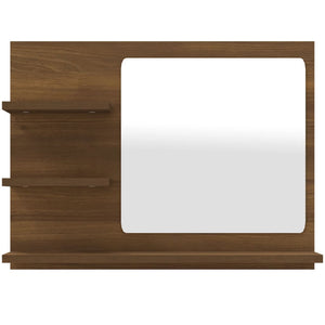 vidaXL Bathroom Mirror Brown Oak 60x10.5x45 cm Engineered Wood