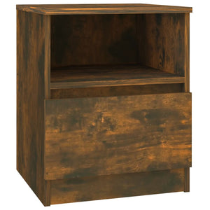 vidaXL Bedside Cabinet Smoked Oak 40x40x50 cm Engineered Wood