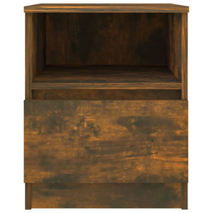 vidaXL Bedside Cabinet Smoked Oak 40x40x50 cm Engineered Wood