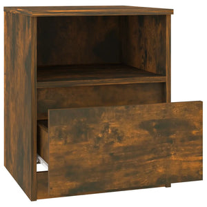 vidaXL Bedside Cabinet Smoked Oak 40x40x50 cm Engineered Wood