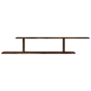 vidaXL Wall-Mounted TV Shelf Smoked Oak 125x18x23 cm Engineered Wood