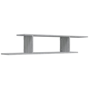 vidaXL Wall-Mounted TV Shelf Grey Sonoma 125x18x23 cm Engineered Wood