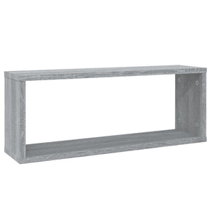 vidaXL Wall Cube Shelves 4 pcs Grey Sonoma 60x15x23 cm Engineered Wood