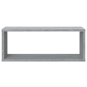 vidaXL Wall Cube Shelves 4 pcs Grey Sonoma 60x15x23 cm Engineered Wood