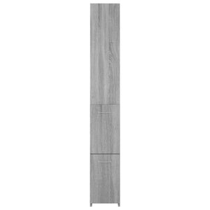 vidaXL Bathroom Cabinet Grey Sonoma 25x26.5x170 cm Engineered Wood