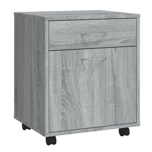 vidaXL Rolling Cabinet Grey Sonoma 45x38x54 cm Engineered Wood