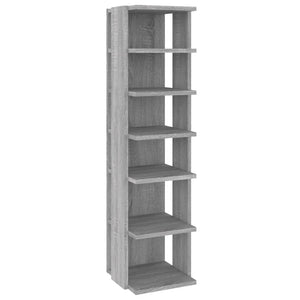 vidaXL Shoe Rack Grey Sonoma 27.5x27x102 cm Engineered Wood