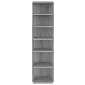 vidaXL Shoe Rack Grey Sonoma 27.5x27x102 cm Engineered Wood