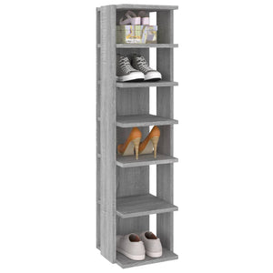 vidaXL Shoe Rack Grey Sonoma 27.5x27x102 cm Engineered Wood