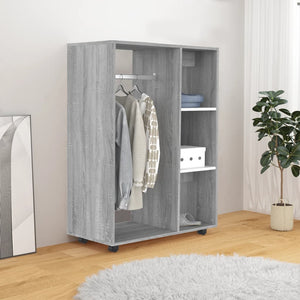 vidaXL Wardrobe Grey Sonoma 80x40x110 cm Engineered Wood