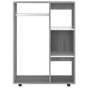 vidaXL Wardrobe Grey Sonoma 80x40x110 cm Engineered Wood