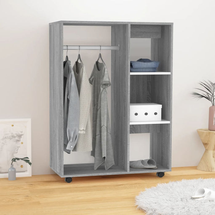 vidaXL Wardrobe Grey Sonoma 80x40x110 cm Engineered Wood