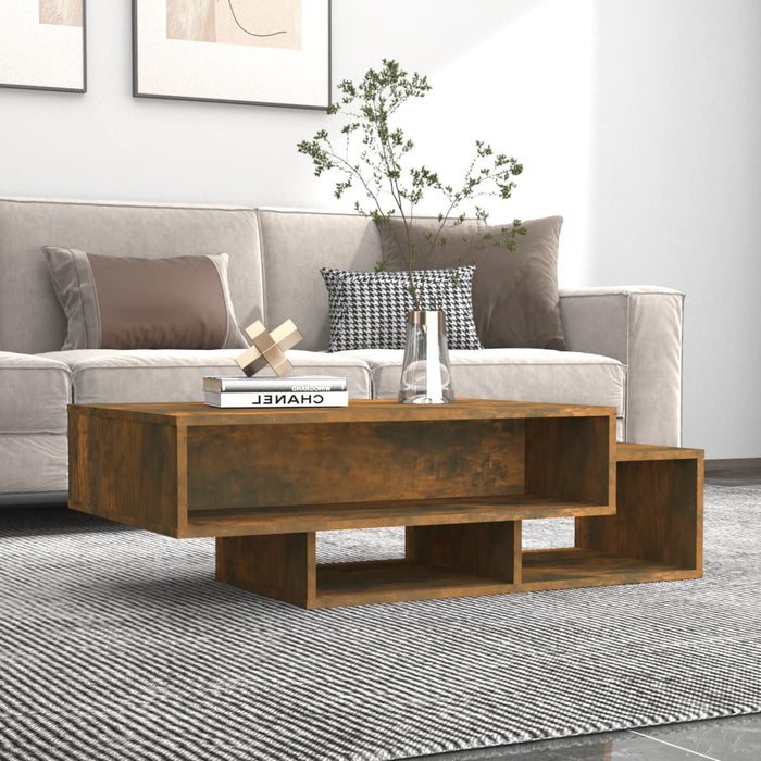 vidaXL Coffee Table Smoked Oak 105x55x32 cm Engineered Wood