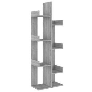 vidaXL Book Cabinet 48x25.5x140 cm Grey Sonoma Engineered Wood