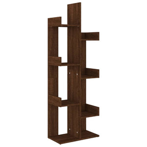 vidaXL Book Cabinet 48x25.5x140 cm Brown Oak Engineered Wood