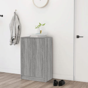 vidaXL Shoe Cabinet Grey Sonoma 60x35x92 cm Engineered Wood