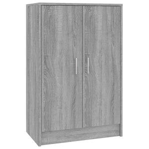 vidaXL Shoe Cabinet Grey Sonoma 60x35x92 cm Engineered Wood