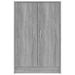 vidaXL Shoe Cabinet Grey Sonoma 60x35x92 cm Engineered Wood