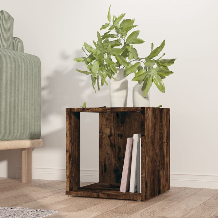 vidaXL Side Table Smoked Oak 33x33x34.5 cm Engineered Wood