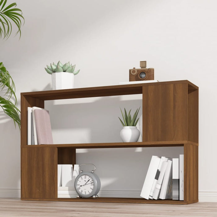 vidaXL Book Cabinet Brown Oak 100x24x63 cm Engineered Wood