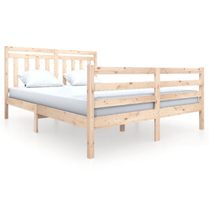 3100664 vidaXL Bed Frame without Mattress Solid Wood 160x200 cm (810440+814104)