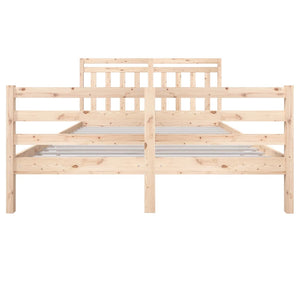 3100664 vidaXL Bed Frame without Mattress Solid Wood 160x200 cm (810440+814104)