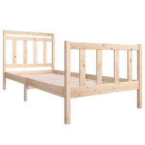 3100709 vidaXL Bed Frame without Mattress Solid Wood 100x200 cm (810072+814079)