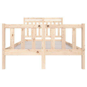 3100953 vidaXL Bed Frame without Mattress Solid Wood 120x200 cm (810077+814084)