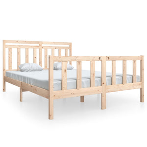 3100968 vidaXL Bed Frame without Mattress Solid Wood 160x200 cm (810092+814104)