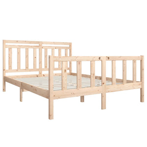 3100968 vidaXL Bed Frame without Mattress Solid Wood 160x200 cm (810092+814104)