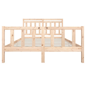 3100968 vidaXL Bed Frame without Mattress Solid Wood 160x200 cm (810092+814104)