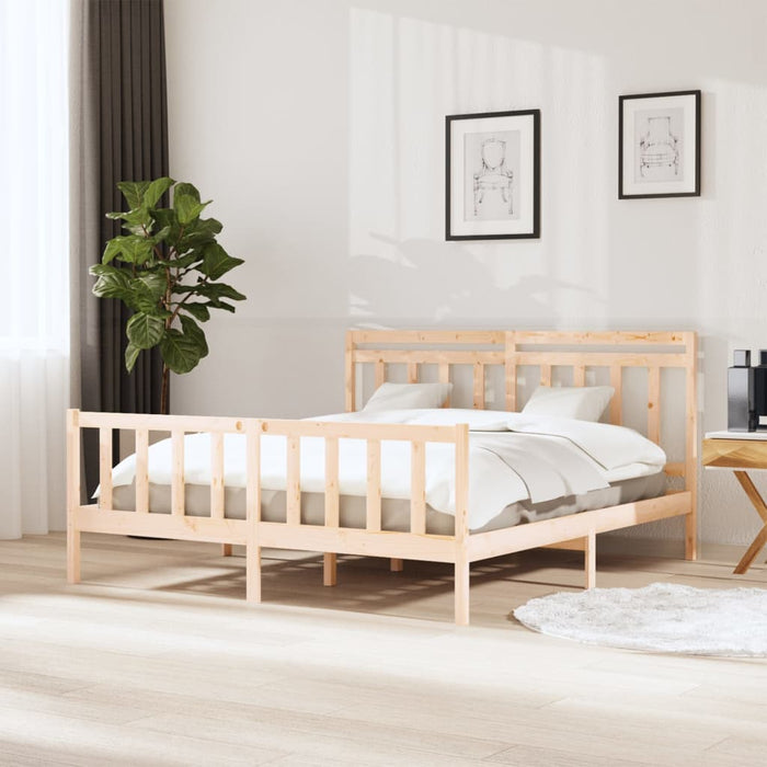 3100968 vidaXL Bed Frame without Mattress Solid Wood 160x200 cm (810092+814104)