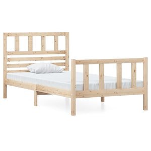 3101138 vidaXL Bed Frame without Mattress Solid Wood 90x200 cm (810067+814124)