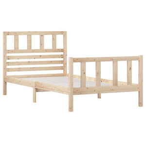 3101138 vidaXL Bed Frame without Mattress Solid Wood 90x200 cm (810067+814124)