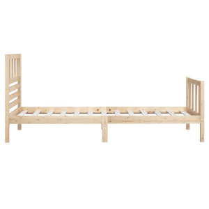 3101138 vidaXL Bed Frame without Mattress Solid Wood 90x200 cm (810067+814124)