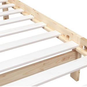 3101138 vidaXL Bed Frame without Mattress Solid Wood 90x200 cm (810067+814124)