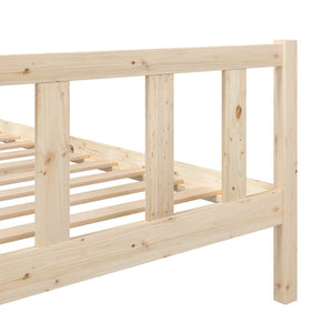 3101143 vidaXL Bed Frame without Mattress Solid Wood 100x200 cm (810072+814129)